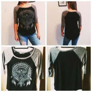 A unquie print design tee shirt